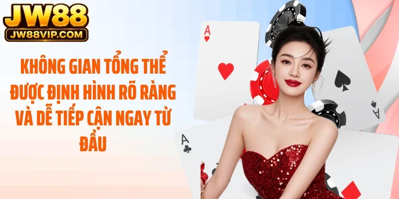 Không gian tổng thể được định hình rõ ràng và dễ tiếp cận ngay từ đầu
